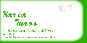 maria turos business card